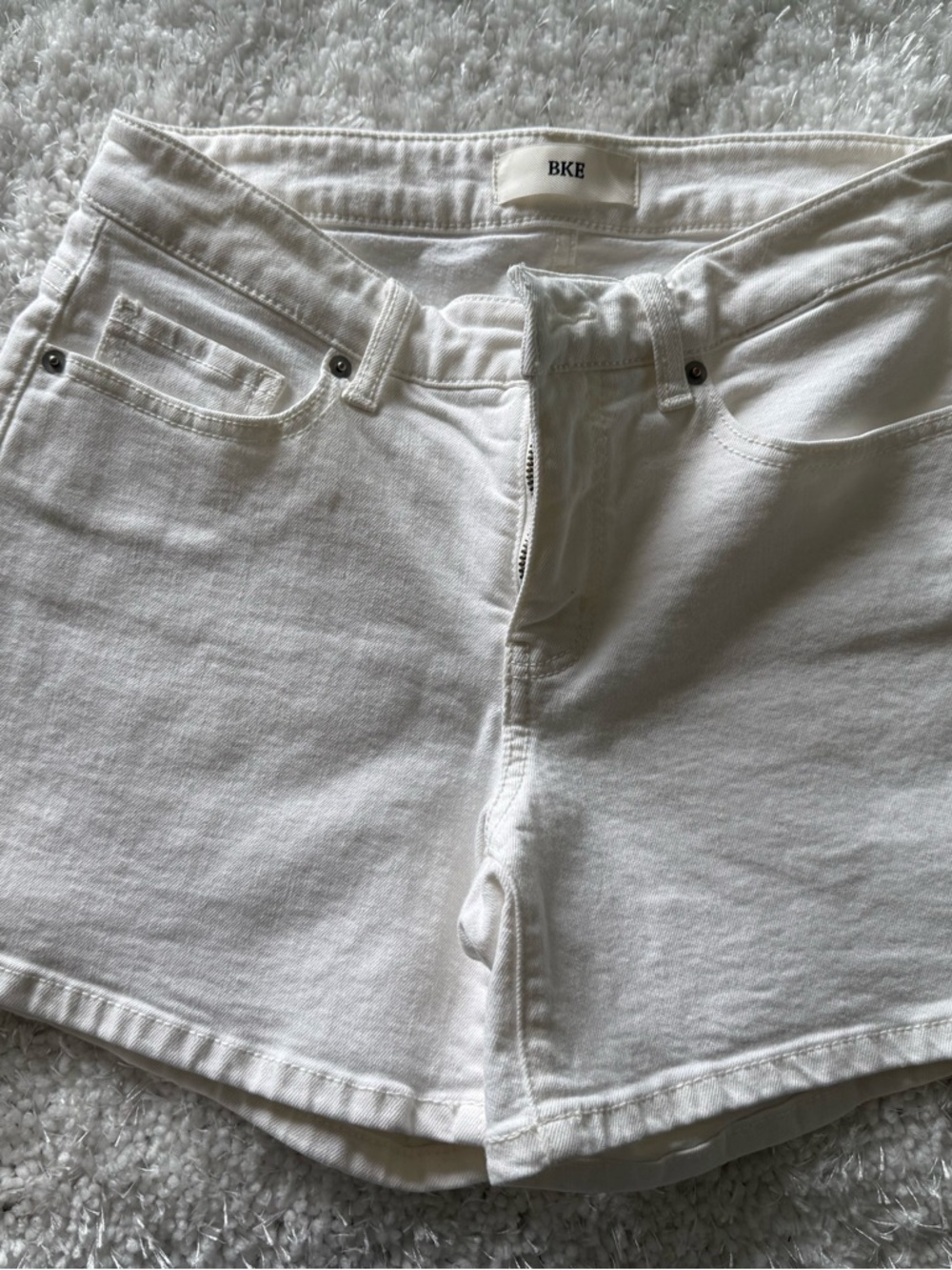 BKE White Denim Women's Payton Shorts